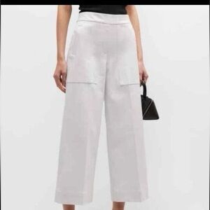 Spanx NWT On-the-Go Cropped Wide Leg Pull-On‎ Pants Classic White small